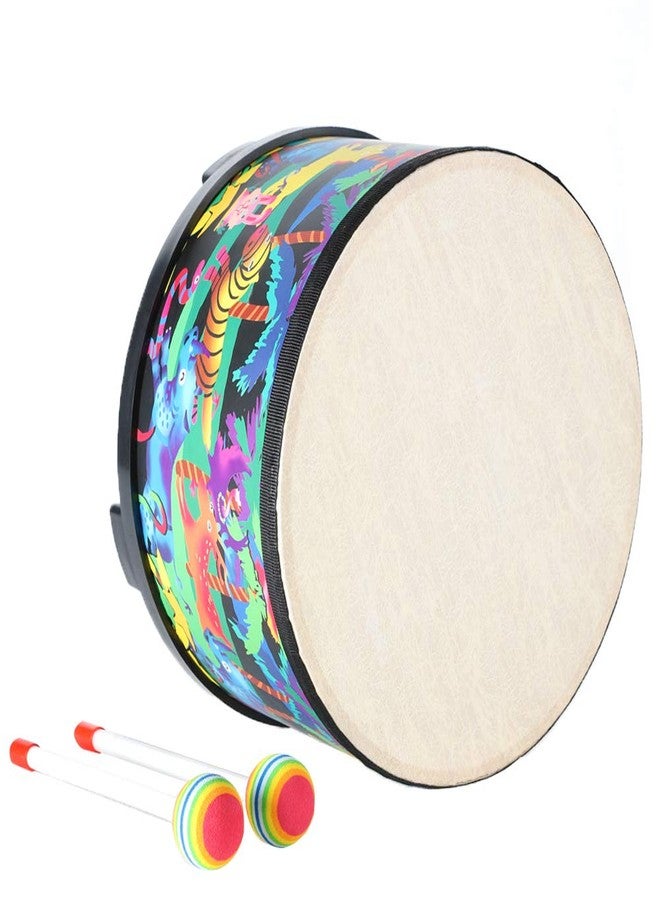 Ubblove Floor Tom Drum for Kids 10 inch Percussion Instrument Music Drum with 2 Mallets for Baby Children Special Christmas Birthday Gift - Image 1